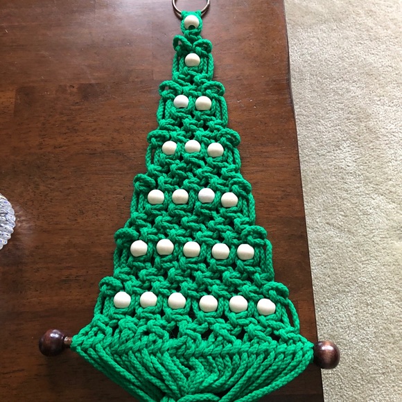 Vintage macrame Christmas tree - Picture 3 of 5
